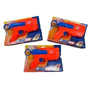 SET of 3 Nerf N-Series Ward Blaster Orange Blue 2X Dart Launcher